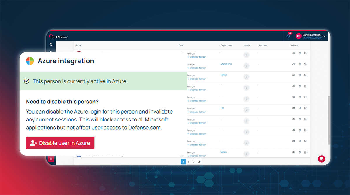 Icons of the newly enabled integrations Microsoft Defender for Endpoint, Sophos and Bitdefender.